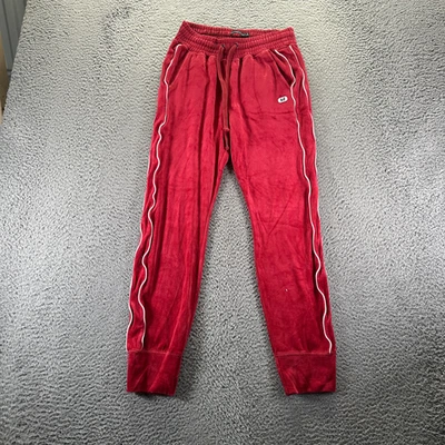 Pantalón Abercrombie & Fitch Mujer Pequeño Rojo Terciopelo Algodón Jogger Entrenamiento Cónico Foto 1 de 4