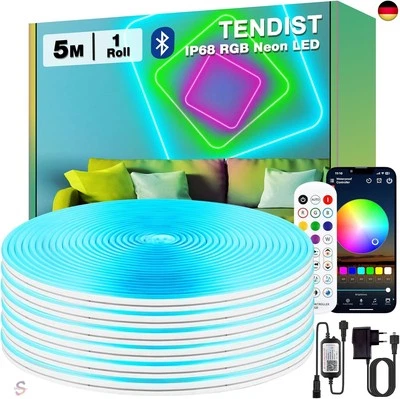 5M Bluetooth Neon LED Strip Flexible, IP68 LED Streifen Wasserdicht mit Smart - Bild 1 von 4