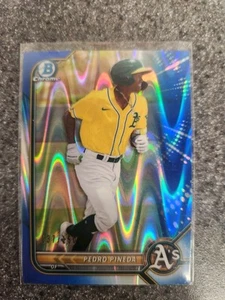 2022 Bowman Baseball Pedro Pineda Base Chrome Prospects Blue Lava Refractor/150 - Picture 1 of 2
