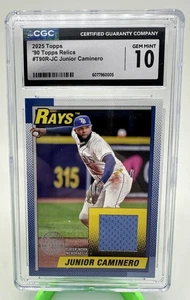 2025 Topps 90’s Topps Relics Junior Caminero T90R-JC CGC 10 - Bild 1 von 2