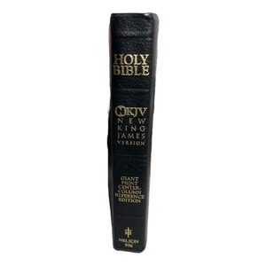 Vintage Nelson NKJV Giant Print Center Column Bible KJV 996 1994 Black - Picture 1 of 9