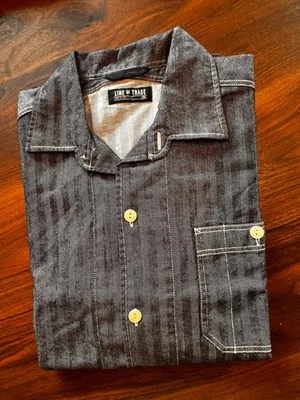 Camisa de maquinista Line of Trade - grande para hombre - estilo Chambray Chore - nueva sin etiquetas azul Foto 1 de 4