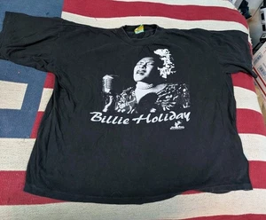 Billie Holiday Jazz Singer Portrait 2XL 90S Vintage BAND T SHIRT Rap TEE Boxy - Picture 1 of 8