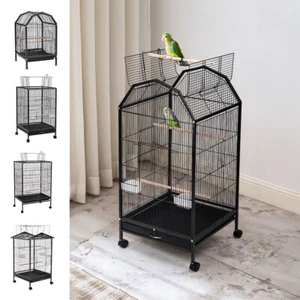 Large Metal Bird Cage for Budgie Parakeet Canary Cockatiel Finch or Lovebird - Picture 1 of 41