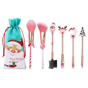  6 Pcs Cute Cosmetics for Eyes Christmas Brush Makeup Brushes Fairy