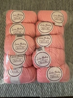 10 SKEINS - LOUISA HARDING - Kashmir Baby - Color PINK 50g/143yds - Image 1 of 4