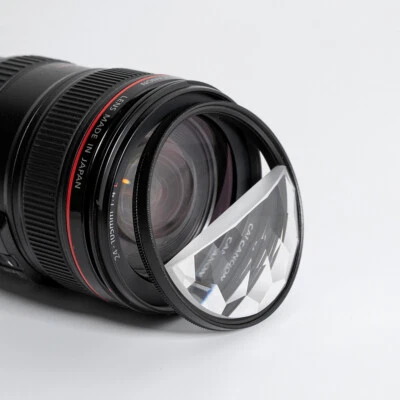 Prism Half Kaleidoscope Filter f DSLR Camera Lens Special Effects Rotating Glass - Image 1 of 4