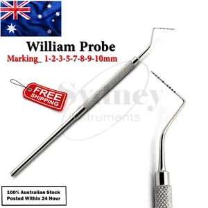 Endodontic Probe William Color Coded Pocket Depth Measuring Tooth Inspection - Picture 1 of 4