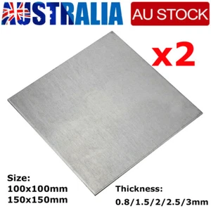 2PCS TC4/GR5 Titanium Sheet Ti Plate DIY Material Metal Pannel 0.8/ 2/2.5/3mm AU - Picture 1 of 9