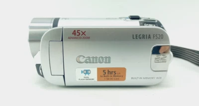 Canon Legria FS20E Compact Digital Camcorder-45X ZOOM UNTESTED-SPAIRS OR REPAIRS - Image 1 of 4