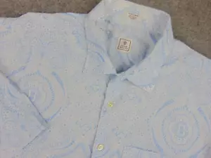 Peter Millar Camicia Uomo XL Blu Bianco Paisley - Foto 1 di 8