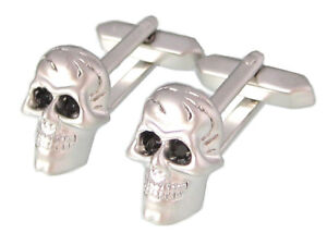 1 Paar Schädel Skelett Stil Manschettenknöpfe für Herren Halloween Partei