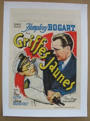 ACROSS THE PACIFIC (1942) Belgian Poster On Linen, Humphrey Bogart, Mary Astor - Image 1 of 4