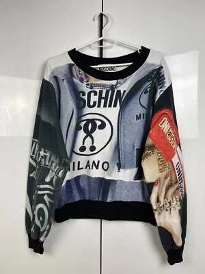 Редкий Moschino Couture многоцветный дизайнерский принт толстовка размер M - Изображение 1 из 4