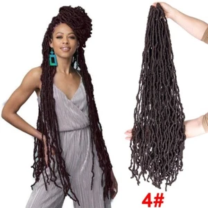 Afro Black Women's Long Goddess Locs Pre Looped Crochet Braiding Hair Extension - Picture 1 of 34