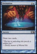 1x FOIL Divination M12 MtG Magic Blue Common 1 x1 Card Cards