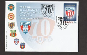 2017 ROMANIA - STEAUA BUCHAREST 70th ANNIVERSARY SET ON FIRST DAY COVER - Picture 1 of 1