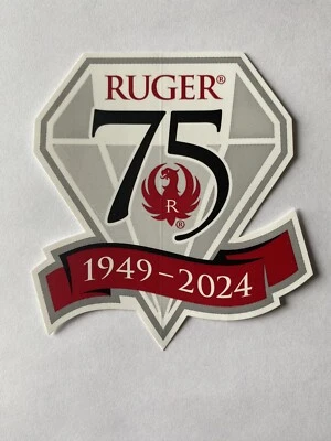 Genuine OEM Ruger 75th Anniversary Sticker Logo Decal 4" x 4" - Image 1 of 3