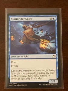 Magic the Gathering Innistrad Midnight Hunt Stormrider Spirit - Picture 1 of 2