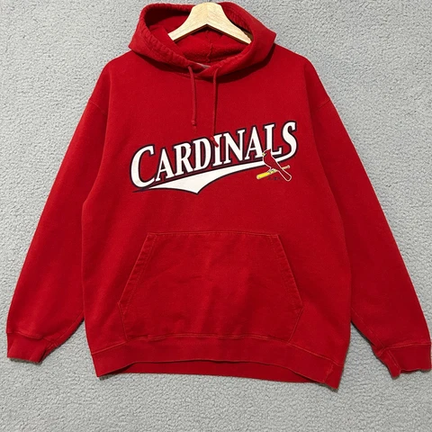 Vintage St. Louis Cardinals adidas Hoodie Men's Small Red Pullover MLB Baseball Cover