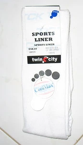 TCK SOCKS - YOUTH LARGE - NWT - COOL MAX SPORTS LINER White Socks - Picture 1 of 2
