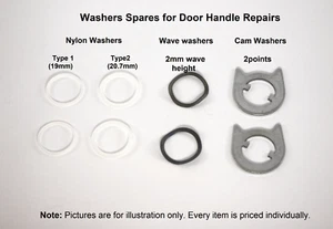 Washers Spares for Door Handle Repairs. Cam, Wave or Nylon Washers 19 or 20.7mm - Picture 1 of 7
