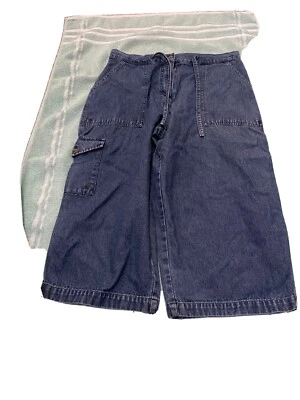 Pantalones cortos capri vaqueros azules Studio Works para mujer talla 12 P Foto 1 de 4