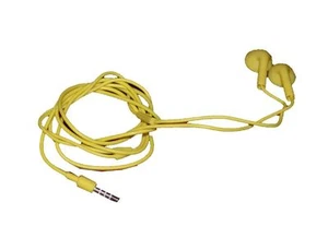 Earphone Stereo Headset with Remote Mic for Iphone 5 4 4s Ipod Ipad-yellow - Picture 1 of 1