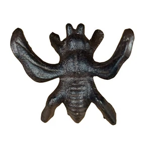 Bee Cast Iron Coat Hook Drawer Pull Handle Indoor Outdoor 1 2 3 4 Pack & Bolts - Picture 1 of 39