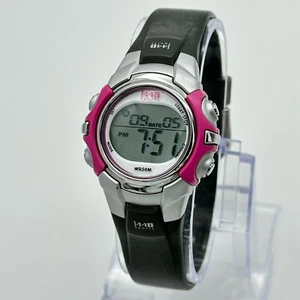 Women's TIMEX 1440 Digital LCD Pink/Silver Sports Watch Alarm Chrono, T5J151 - Picture 1 of 7