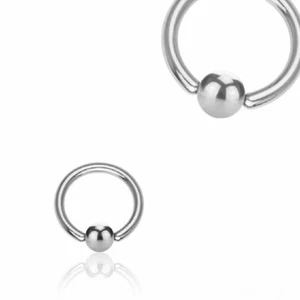 Piercing Silber Klemmring Septum Nase Ohr Intim Helix Kugel Bauchnabel Lippe - Bild 1 von 4