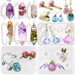 Resin Jewellery Making Moulds Pendulum Sphere Oval Egg Faceted Gems 9-count - Bild 1 von 3