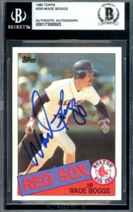 Wade Boggs Beckett BAS Signed 1985 Topps Autograph - Picture 1 of 2