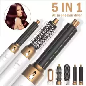 Set Pettine Caldo Asciugacapelli 5 in 1 Ferro Arricciacapelli Professionale Piastra Capelli - Foto 1 di 7