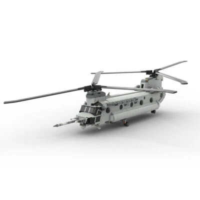 Military CH-47 Chinook Transportation Helicopter Model Block Puzzle Toys Gifts - Image 1 of 4