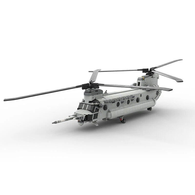 Military CH-47 Chinook Transportation Helicopter Model Block Puzzle Toys Gifts - Image 1 of 4