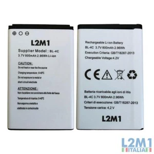 Batteria compatibile con Brondi Contender BL-4C 3.7V 800mAh 2.96Wh - Foto 1 di 1