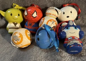 Lote Hallmark (7) Adornos Itty Bitty Dioses Spider-Man BB Snoopy Transformer Nemo - Imagen 1 de 8