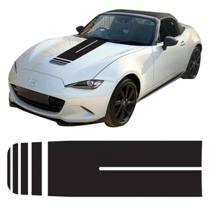 Centre Bonnet Stripe Graphics Kit Bubble Free Vinyl Fit Mazda MX5 RF ND - Picture 1 of 3