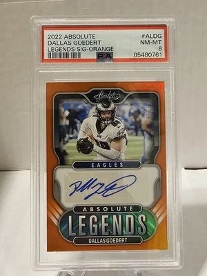2022 Panini Absolute - Absolute Legends Signatures Dallas Goedert Orange /50 - Image 1 of 2