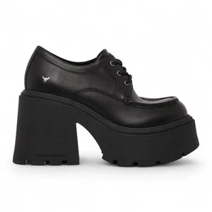 Windsorsmith Womens Black Leather Chunky Platform Lace-Up Shoes - Starcrossed - Picture 1 of 6