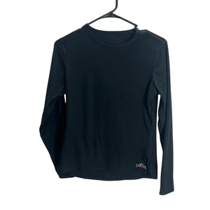 Schwarz Thermo Base Layer Top USA Ski Stretch kaltes Wetter Outdoor minimalistisch L - Bild 1 von 5