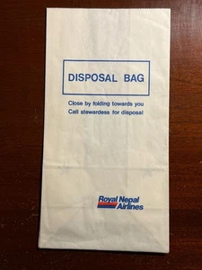 Royal Nepal Airlines Vintage Airline Barf Bag Air Sickness Bag Ephemera - Bild 1 von 2