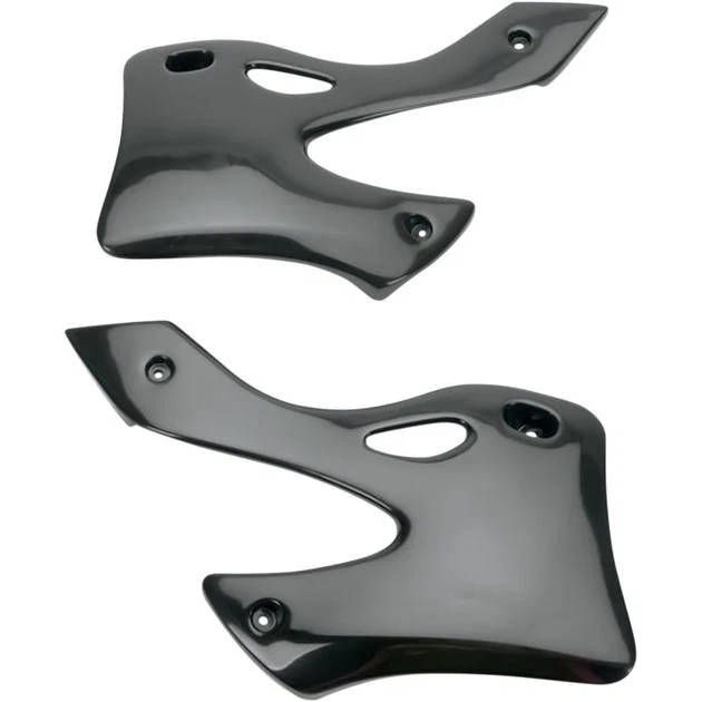 Cubiertas de radiador UFO negras para Kawasaki KX250 2 tiempos/KX125 1999-2002 Foto 1 de 1