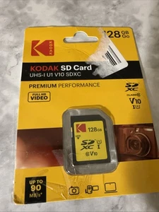 Kodak 128GB 90 MB/s Class 10 SD UHS-I U1 V10 SDXS Full HD Flash Memory Card - Picture 1 of 2