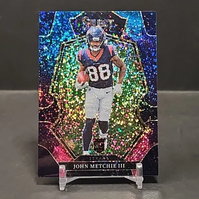 John Metchie III 2022 Panini Select Premier Level COSMIC Prizm RC 141 SSP TEXANS - Image 1 of 3