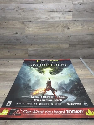 Póster de cartel promocional de exhibición GameStop de Dragon Age Inquisition Foto 1 de 4