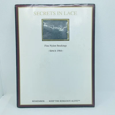 Rare Secrets In Lace #9910 Vintage Dot Stockings Grey Size Medium - Bild 1 von 4