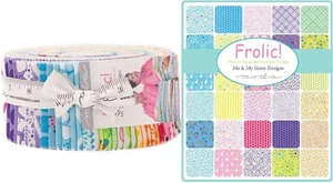 Moda Fabric Jelly Roll - Frolic - Precut Cotton Squares - Quilting Fabric - Picture 1 of 1
