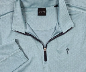 Pullover Dunning Golf 1/4 Cremallera Azul Rendimiento Para Hombre Talla M Mediterra Club - Imagen 1 de 16